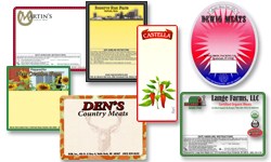 Pre-printed custom food labels