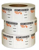Standard Oil Change Sticker Rolls are low cost and high quality