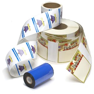 Thermal Transfer Ribbons print on pre-printed logo labels